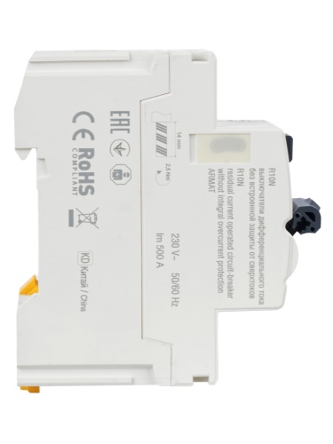 ARMAT Выключатель дифференциального тока R10N 2P 40А 30мА тип A | код AR-R10N-2-040A030 | IEK фото 2