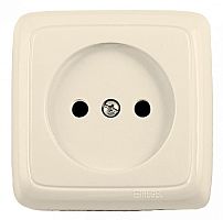 Розетка наружная с изоляционной пластиной слоновая кость | код РА16-103-01 | HEGEL