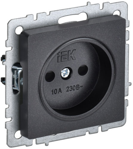 BRITE Роз. без з/к с з/ш 10А РСш10-2-БрЧ черн. IEK | код BR-R13-10-K02 | IEK