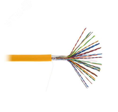 Кабель U/UTP 25 пар Кат.5 одножильный медный внутренний LSZH оранж 305м | код EC-UU025-5-LSZH-OR-3 | NETLAN