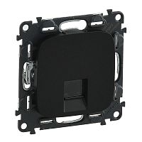 Розетка компьютерная 1-м Valena Allure RJ45 кат.5E UTP с лицев. панелью механизм антрацит | код 753950 | Legrand