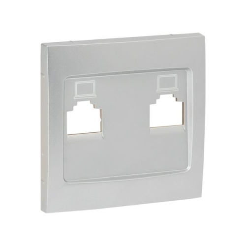 Валенсия лицевая панель розетки RJ-45 1-местная сталь PROxima | код ESK01-L-035-30 | EKF фото 2