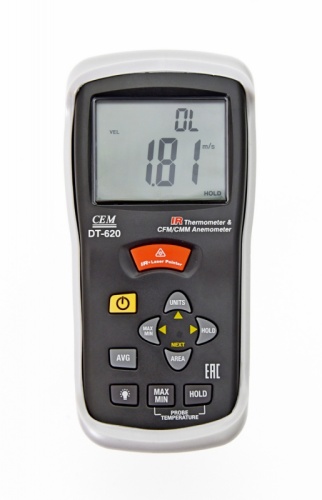 DT-620 Измеритель скорости воздуха и температуры (без поверки) | код 480526 | CEM