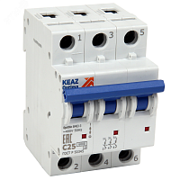 Выключатель автоматический трехполюсный 4А C 6кА AC OptiDin BM63-3C4-УХЛ3 | код 260799 | КЭАЗ