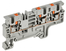 Колодка клеммная CP-MC 3 вывода 4мм2 серая IEK | код YCT22-00-3-K03-004 | IEK
