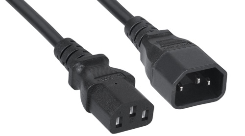 Cabeus PC-189-VDE-1.0-3M Кабель питания монитор-компьютер IEC 320 C13 - IEC 320 C14 (3x1.0), 3 м | код 10811c | Cabeus