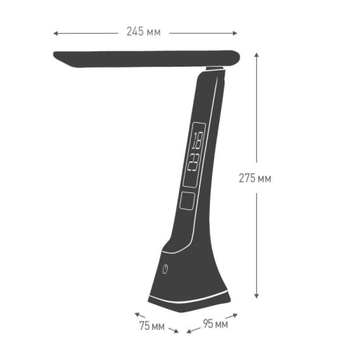 Светильник светодиодный настольный UF-821 C01 7Вт дисплей смена цвет. темп кожа бел. Ultraflash 15178 фото 3 Светильник светодиодный настольный UF-821 C01 7Вт дисплей смена цвет. темп кожа бел. Ultraflash 15178 фото 3