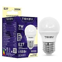 Лампа светодиодная 7Вт G45 3000К Е27 176-264В | код. TKE-G45-E27-7-3K | TOKOV ELECTRIC