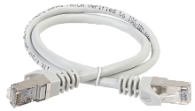 ITK Коммутационный шнур (патч-корд), категория6A S/FTP, LSZH, 1м, серый | код PC01-C6ASL-1M | ITK by IEK
