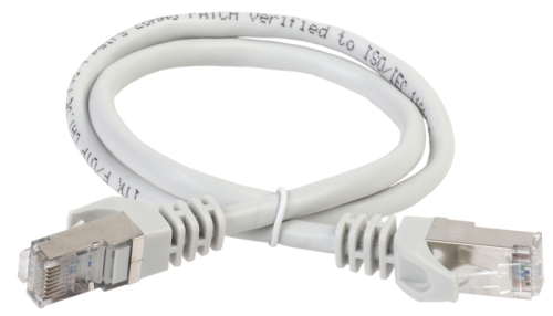 ITK Коммутационный шнур (патч-корд), категория6A S/FTP, LSZH, 1м, серый | код PC01-C6ASL-1M | ITK by IEK