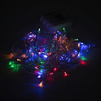 Электрогирлянда уличная ЗОЛОТАЯ СКАЗКА Нить , IP44, 60LED, 6м, многоцветная, батарейки, контроллер | код 591291 | ЗОЛОТАЯ СКАЗКА