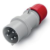 Разъем пром. силовой CEE кабельный, штекер, 32A, 3P+N+E 6h, 346_415VAC 50/60Hz, IP44/IP54, серия OPTIMA | код 213.3237 | Scame