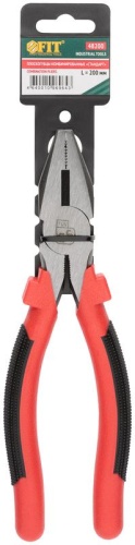 Плоскогубцы комбинированные ''Стандарт'' красно-черные пластиковые ручки, полированная сталь 200 мм | код 48200 | FIT фото 3 Плоскогубцы комбинированные ''Стандарт'' красно-черные пластиковые ручки, полированная сталь 200 мм | код 48200 | FIT фото 3