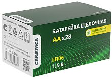 Элемент питания алкалиновый AA/LR6 Alkaline бокс (уп.28шт) | код ABT-LR06-ST-B28-G | GENERICA