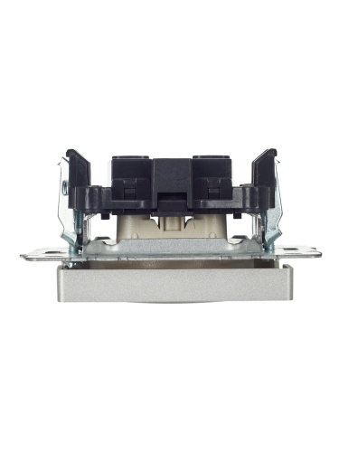 BRITE Розетка 1-местная без заземления без защитных шторок 10А РС10-1-0-БрА алюминий | код BR-R10-10-K47 | IEK фото 3 BRITE Розетка 1-местная без заземления без защитных шторок 10А РС10-1-0-БрА алюминий | код BR-R10-10-K47 | IEK фото 3