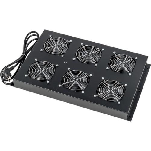 Блок 6-ти вентиляторов в крышу шкафа LANMASTER DCS глубиной 1070/1200 мм | код LAN-DC-CB-FAN6-10 | LANMASTER