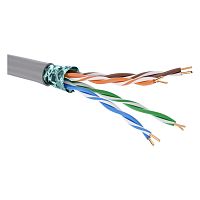 Кабель витая пара кат. 5E экранированный F/UTP, 4 пары, нг(А)-HF, цвет внешней оболочки серый, катушка 305 м | код RN5EFUK01GY | DKC