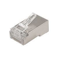 Rexant Разъем сетевой LAN на кабель, штекер 8Р8С (Rj-45), под обжим, в экране, (10шт.) | код 06-0082-A10 | REXANT