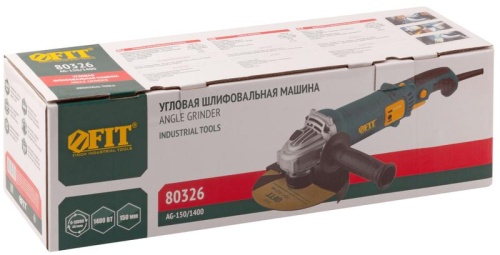 Машина шлифовальная угловая 1400Вт 0-10000об/мин; КлК 150мм; армированный ротор FIT 80326 фото 3 Машина шлифовальная угловая 1400Вт 0-10000об/мин; КлК 150мм; армированный ротор FIT 80326 фото 3