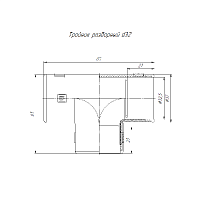 Тройник разборный d32мм оранж. Промрукав PR13.02487