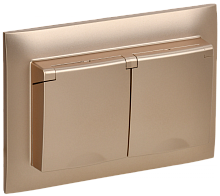 SKANDY Роз. 2-я с кр. 16А в сб IP44 SK-R12Sa песоч. IEK | код SK-R26-16-44-K98-F | IEK