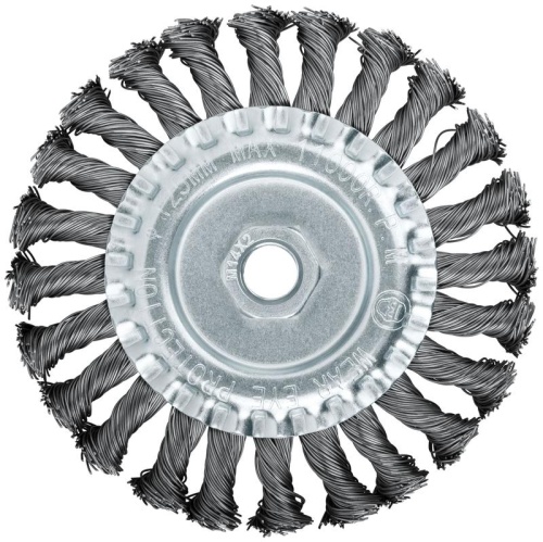 Кордщетка-колесо, гайка М14стальная, витая проволока 125 мм | код 39123 | FIT фото 2 Кордщетка-колесо, гайка М14стальная, витая проволока 125 мм | код 39123 | FIT фото 2