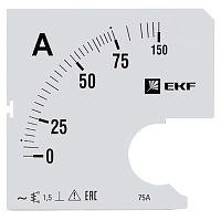 Шкала сменная для A961 75/5А-1,5 PROxima | код s-a961-75 | EKF