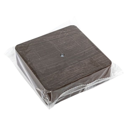 Коробка разветвительная КМР-030-032кг (100х100х28) с клеммником тёмное дерево PROxima | код plc-kmr-030-032kg-t | EKF фото 3