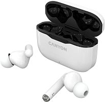 Гарнитура внутриканальные Canyon TWS-3 белый/черный беспроводные bluetooth в ушной раковине (CNE-CBTHS3W) | код 1521027 | CANYON
