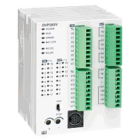 Программируемый логический контроллер DVP28SV11R2, 16DI, 12RO, 24VDC, 30K шагов, RS232, RS485 | код DVP28SV11R2 | Delta Electronics