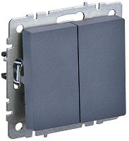 BRITE Выключатель 2-клавишный 10А ВС10-2-0-БрМ маренго | код BR-V20-0-10-K35 | IEK