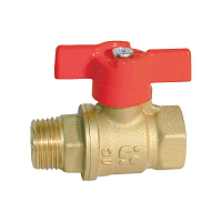 Кран шаровой 11Б27п1 Ду15 А31/1 ВН бабочка никель PN40 | код БАЗ.А31.1.15.НЛМ.PN40 | БАЗ