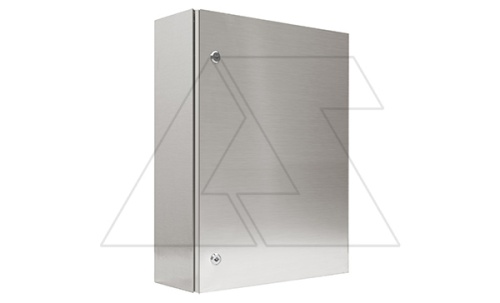 Щит моноблочный 600x600x250мм (ВxШxГ) из нерж. стали навесной с монт. панелью однодверный, 2 язычковых замка, дно глухое, IP66 | код EC060625X | ETA