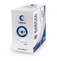 Cabeus UTP-4P-Cat.5e-SOLID-LSZH-WH Кабель витая пара UTP (U/UTP), категория 5e, 4 пары (24 AWG), одножильный, белый, LSZH, нг(А)-HF, (305 м), системная гарантия 25 лет. | код 9782c | Cabeus