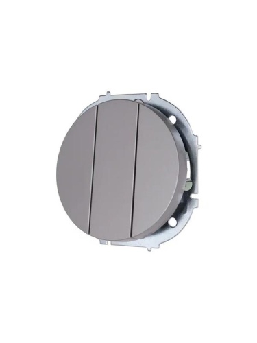 Выключатель 3-кл. СП OSEN механизм сер. матов. LEZARD 743-7488-109