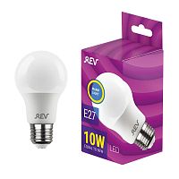 Лампа светодиодная LED-A60-E27-10Вт-2700K 10Вт грушевидная 2700К тепл. бел. E27 750лм 180-240В | код 32266 5 | REV