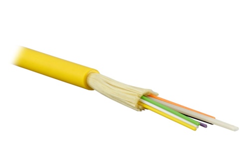 ВО кабель внутренний, Distribution, LSZH, 8 волокон, SM, OS2, желтый | код LAN-OFC-DI8-S2-LS | LANMASTER