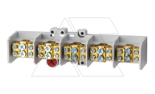 Блок клемм разветвительных Morek MAF35 5P вх. 1x16_35mm?, вых. 2x10_25mm?, 100A, 400V | код MAF5352A32 | MOREK