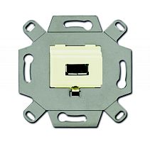 Механизм USB-розетки/разъёма, USB-type A, USB2.0, 5 полюсов, цвет слоновая кость 0261/11-500 | код 2CKA000230A0418 | ABB