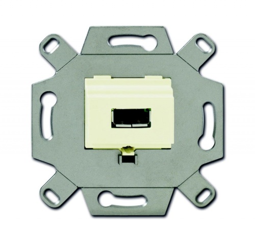 Механизм USB-розетки/разъёма, USB-type A, USB2.0, 5 полюсов, цвет слоновая кость 0261/11-500 | код 2CKA000230A0418 | ABB