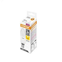 Лампа светодиодная LED Base Свеча 6,5 Вт (замена 60 Вт), 550Лм, 3000К, цоколь E14 OSRAM | код 4058075527836 | LEDVANCE