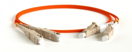 Патч-корд волоконно-оптический (шнур) MM 62.5/125 LC-SC 2 мм duplex LSZH 10 м, Hyperline FC-D2-62-LC/PR-SC/PR-H-10M-LSZH-OR | код 35124 | Hyperline