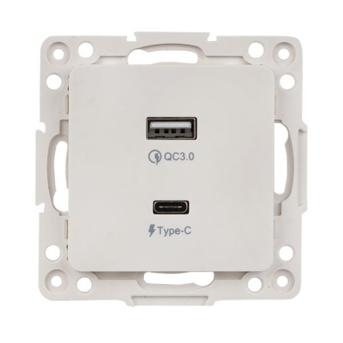 Стокгольм Механизм Розетки с 2USB type-A + type-C белый PROxima | код EYR-2USB-type-C | EKF фото 4 Стокгольм Механизм Розетки с 2USB type-A + type-C белый PROxima | код EYR-2USB-type-C | EKF фото 4