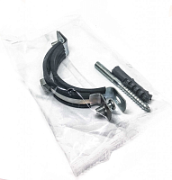 Хомут трубный с рез.профилем (99-108мм) 3 1/2 M10 оцинкованный | код ХТР (99-108мм) 3 1/2 M10 | КМП