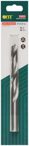 Сверло по металлу HSS полированное в блистере 14.0мм FIT 33825 фото 3 Сверло по металлу HSS полированное в блистере 14.0мм FIT 33825 фото 3