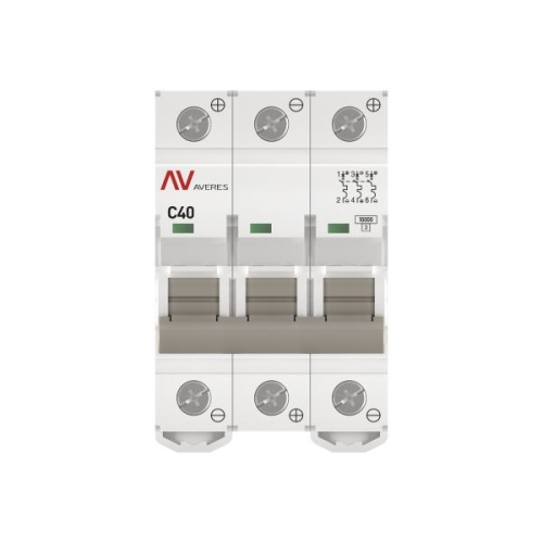 Выключатель автоматический AV-10 DC 3P 40A (C) 10kA EKF AVERES | код mcb10-DC-3-40C-av | EKF фото 4 Выключатель автоматический AV-10 DC 3P 40A (C) 10kA EKF AVERES | код mcb10-DC-3-40C-av | EKF фото 4