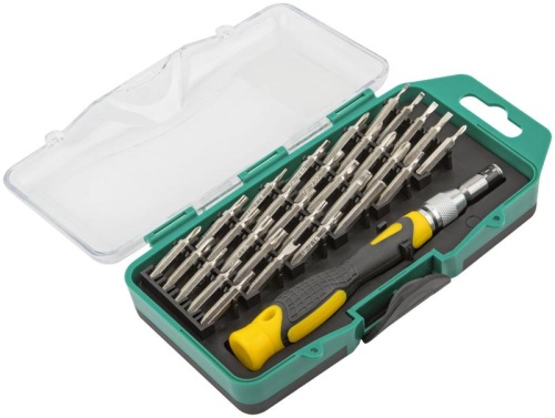 Отвертка с битами для точных работ, 30 CrV бит, в пластиковом футляре | код 56189 | FIT фото 2 Отвертка с битами для точных работ, 30 CrV бит, в пластиковом футляре | код 56189 | FIT фото 2