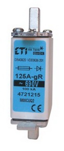 Предохранитель M000UQ2/16A/690V gR (200 kA) | код 004721205 | ETI