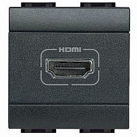 Розетка HDMI LIVING LIGHT, антрацит |  код. L4284 |  Bticino