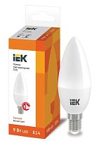 Лампа светодиодная ECO C35 свеча 9Вт 230В 3000К E14 | код. LLE-C35-9-230-30-E14 | IEK